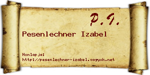 Pesenlechner Izabel névjegykártya